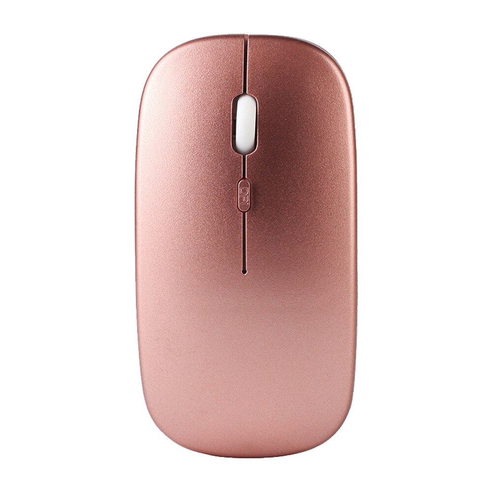 Wireless Mouse Computer 1200dpi 2.4 G Rechargeable Gaming Mouse Optical Usb Silent Button Ultra Thin Wireless Mouse For Laptop: rose gold