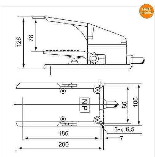 CFS-302 250V 15A Foot Pedal Switch For CNC Machine