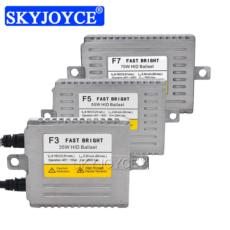 SKYJOYCE AC 12V Slim HID Ballast Xenon 35W 55W 70W DLT F3 F5 F7 Fast Bright Electronic Digital Reactor For Car Light Xenon Kit