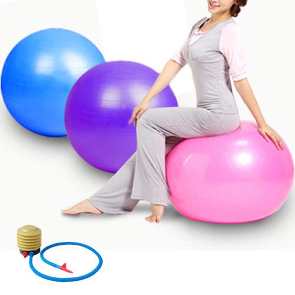 шарикиYoga Ball GYM Fitness Iron Shake Balance Exercise Sport Workout Relieve Pain Massage Balls Training Tool 55cm0210