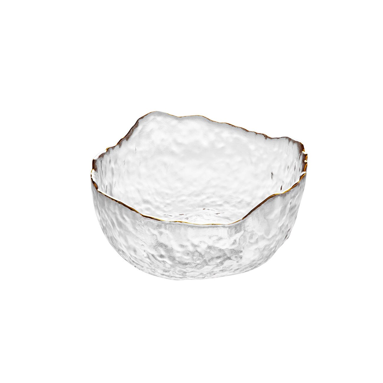 Bol à salade Transparent en verre doré 3 tailles vaisselle domestique étudiants soupe aux nouilles, Dessert bol à fruits, service Transparent bol à mélanger: S