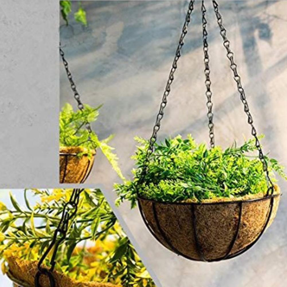 Soporte colgante para plantas, maceta con revestimiento de coco, soporte de hierro para plantas, muebles para el hogar, jardinería y balcón