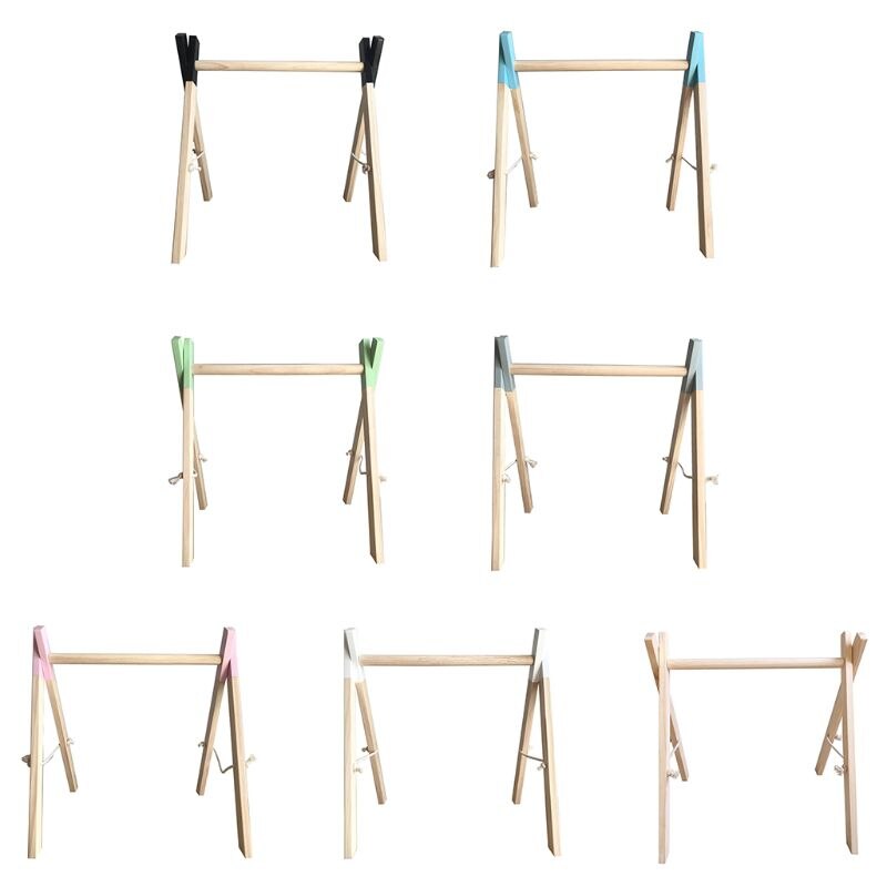 Nordic Eenvoudige Houten Kinderen Kamer Decoraties Pasgeboren Kids Baby Fitness Rack N0HD