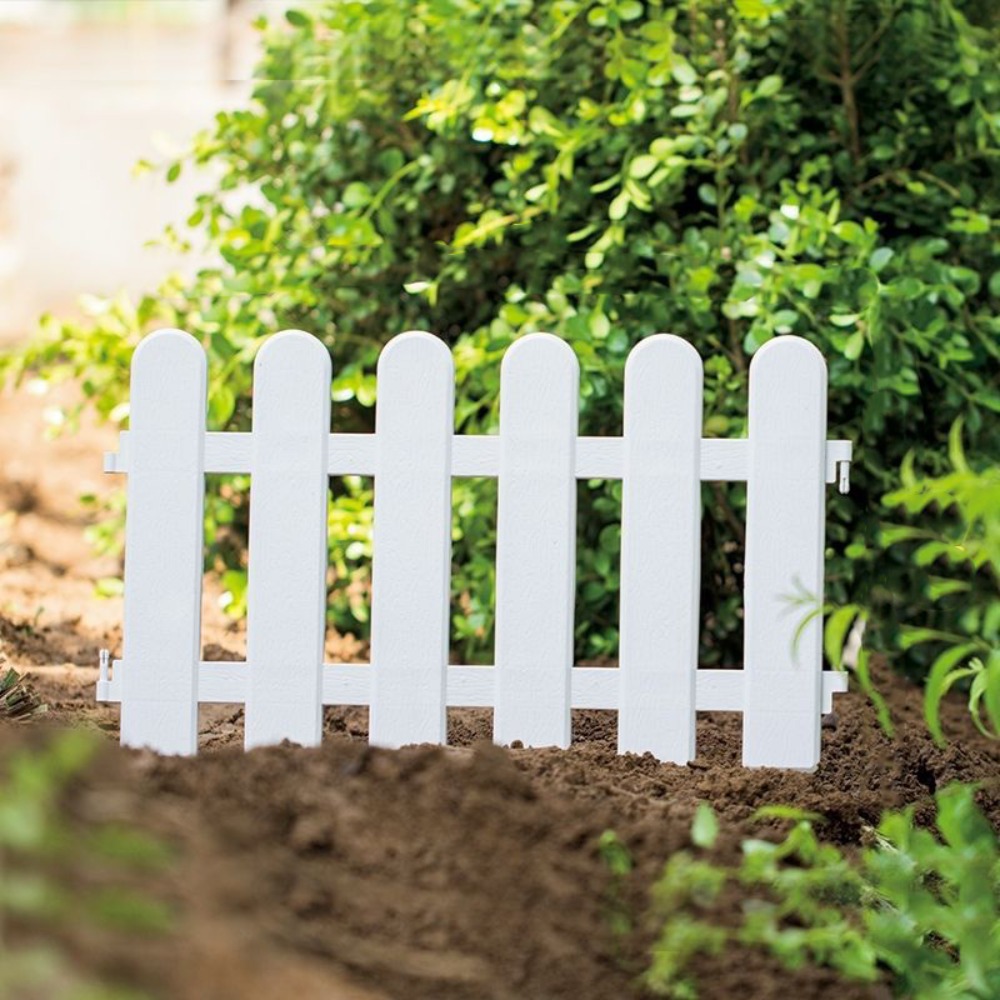 2pcs Garden Greening Plastic Courtyard Fence Universal Practical Garden Fence Durable Guardrail Safe Guard Grill: WHITE