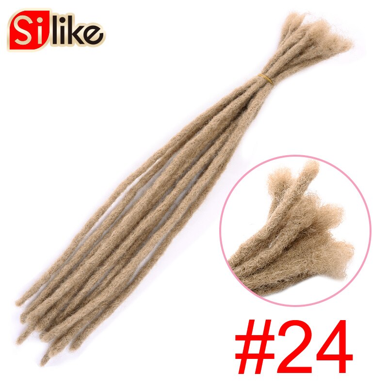 6inch Handmade Dreadlocks Extensions Men's Dread Reggae Hair Hip-Hop Style 10Strands/Pack Synthetic locks Hair: 24