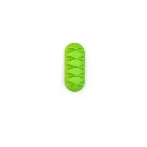 Cable Holder Protector Management Organizer Finishing Desktop Plug Long strip Silicone Wire Retention Clips Power Cord Winder: Green