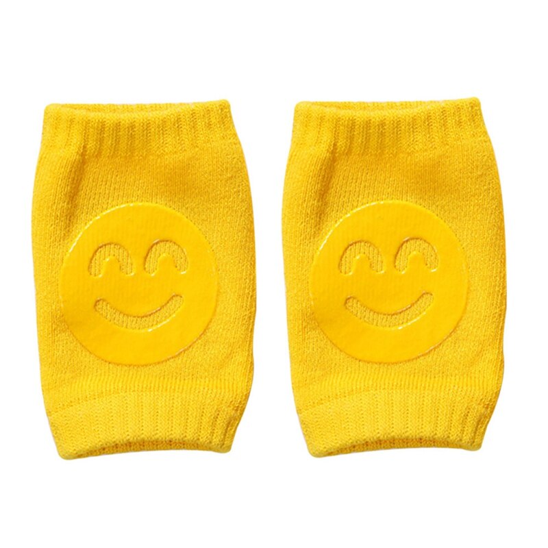 Niños antideslizantes que gatean codo infantes bebé accesorios sonrisa rodilleras Protector de seguridad rodillera calentador de piernas niñas niños: Amarillo