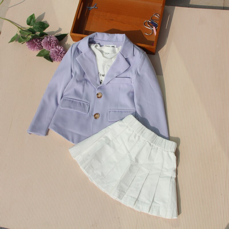 Lente Jas Voor Kinderen Kleding Meisjes Blazer Kinderen Kleding Katoen Casual Pak Bovenkleding Meisjes Jas 2 Kleuren 2T-16Y