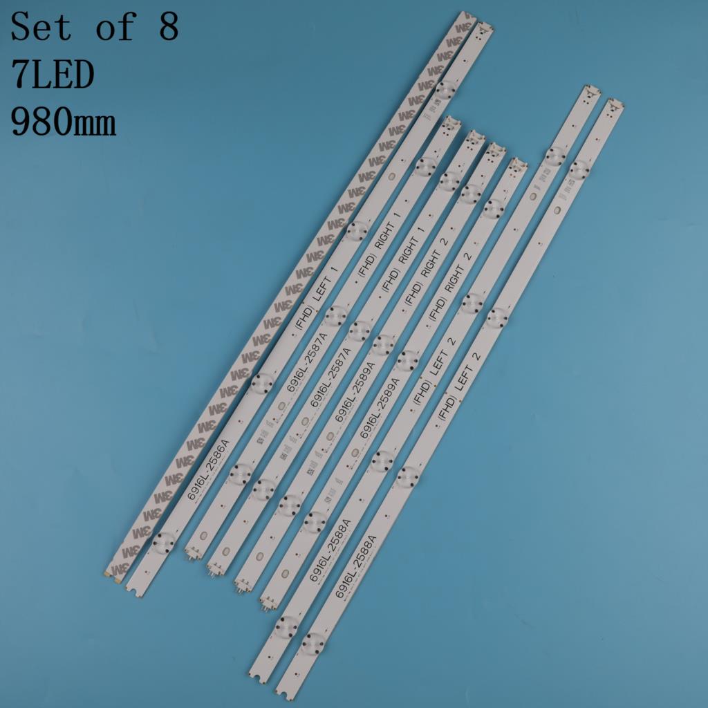 Tira de luces LED de iluminación trasera, accesorio para 6916L-2586A 6916L-2587A 6916L-2588A 6916L-2589A LC490DUE FJ M1 49LH604V LC490DUE (FJ), 3v, nueva