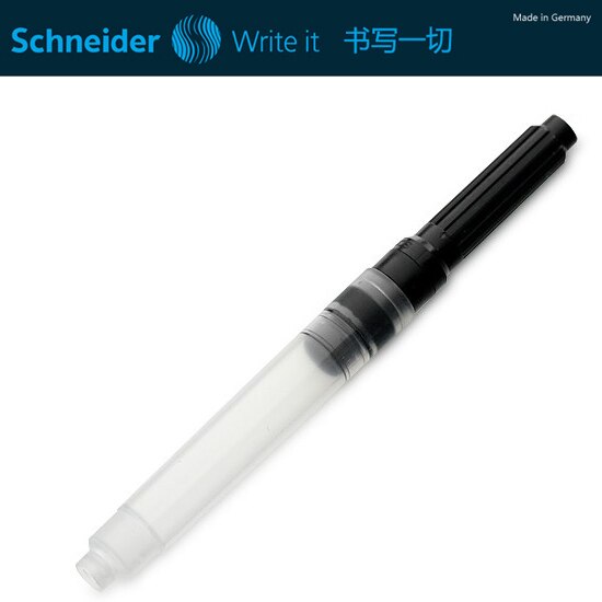 Japan's original Muji aluminum short pocket fountain pen gel pen ink: Schneider ink device