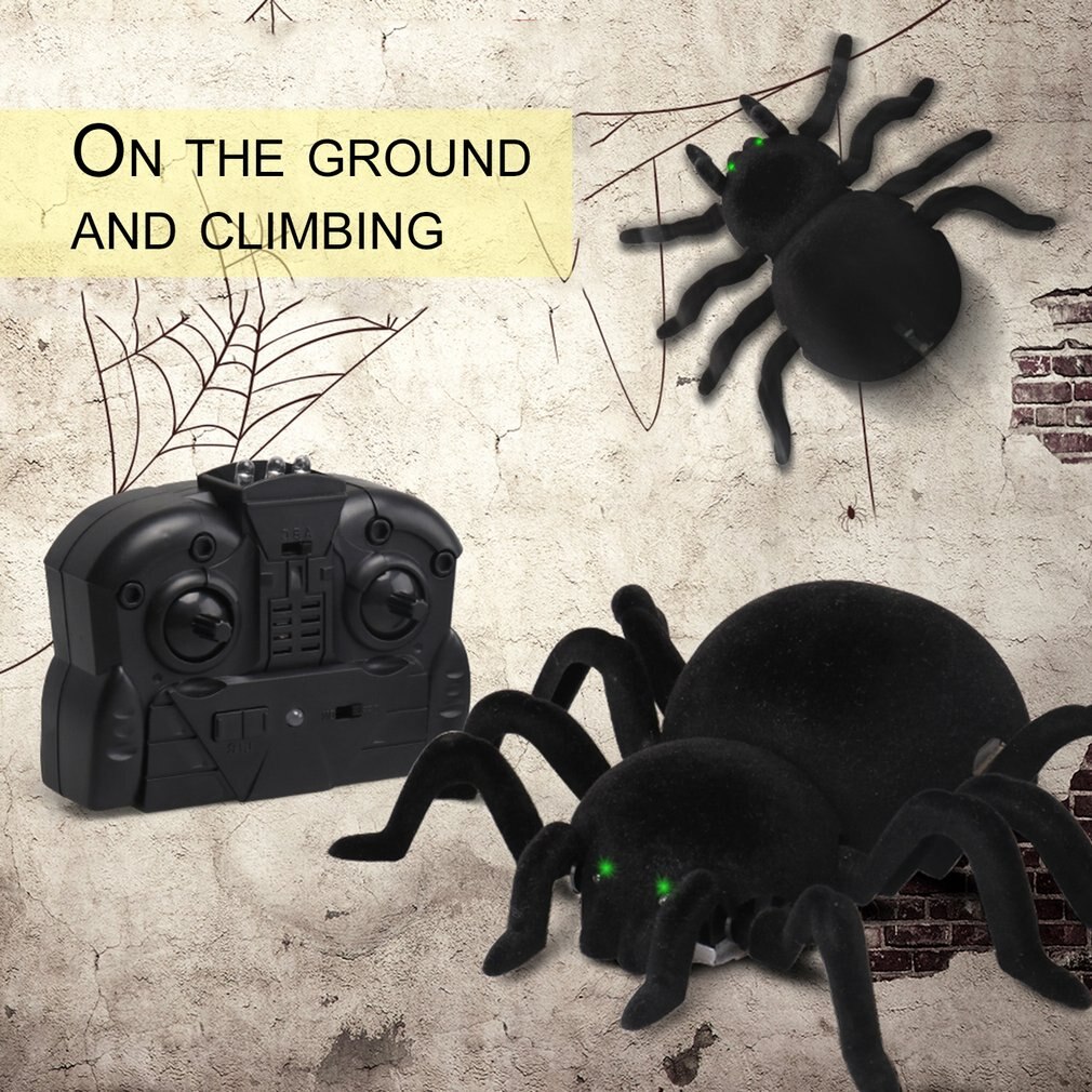 Juguetes de Control remoto de araña para escalar en la pared infrarrojo RC Tarantula chico Animal juguete de simulación peludo electrónico araña chico s chicos