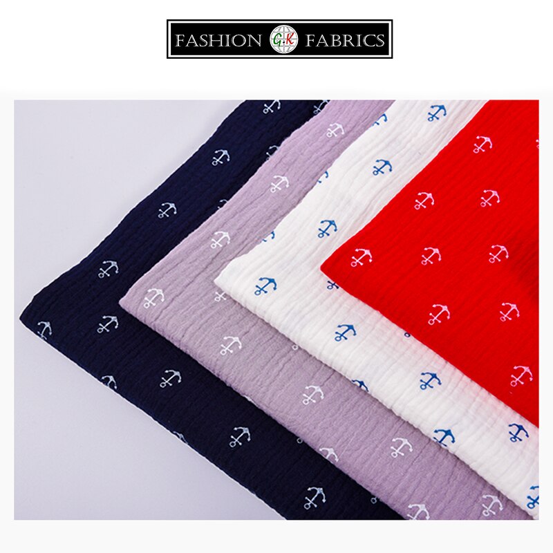 Double Cotton Gauze Muslin Printed Fabric Diy Double Gauze Fabric For Baby 100% Cotton Fabric Cotton Muslin Double Fabric