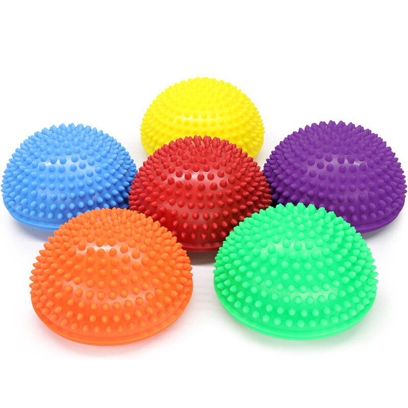 ! Equipo de entrenamiento de pelota para masajes en los pies, pelota de equilibrio, Media pelota para Yoga, entrenamiento de habilidades de equilibrio de PVC de 16cm, 2 uds.