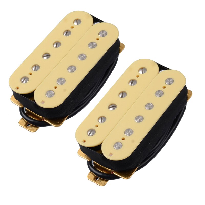 Electric Guitar Double Coil Humbucker Electric Guitar Pickup Ivory: Neck and Bridge