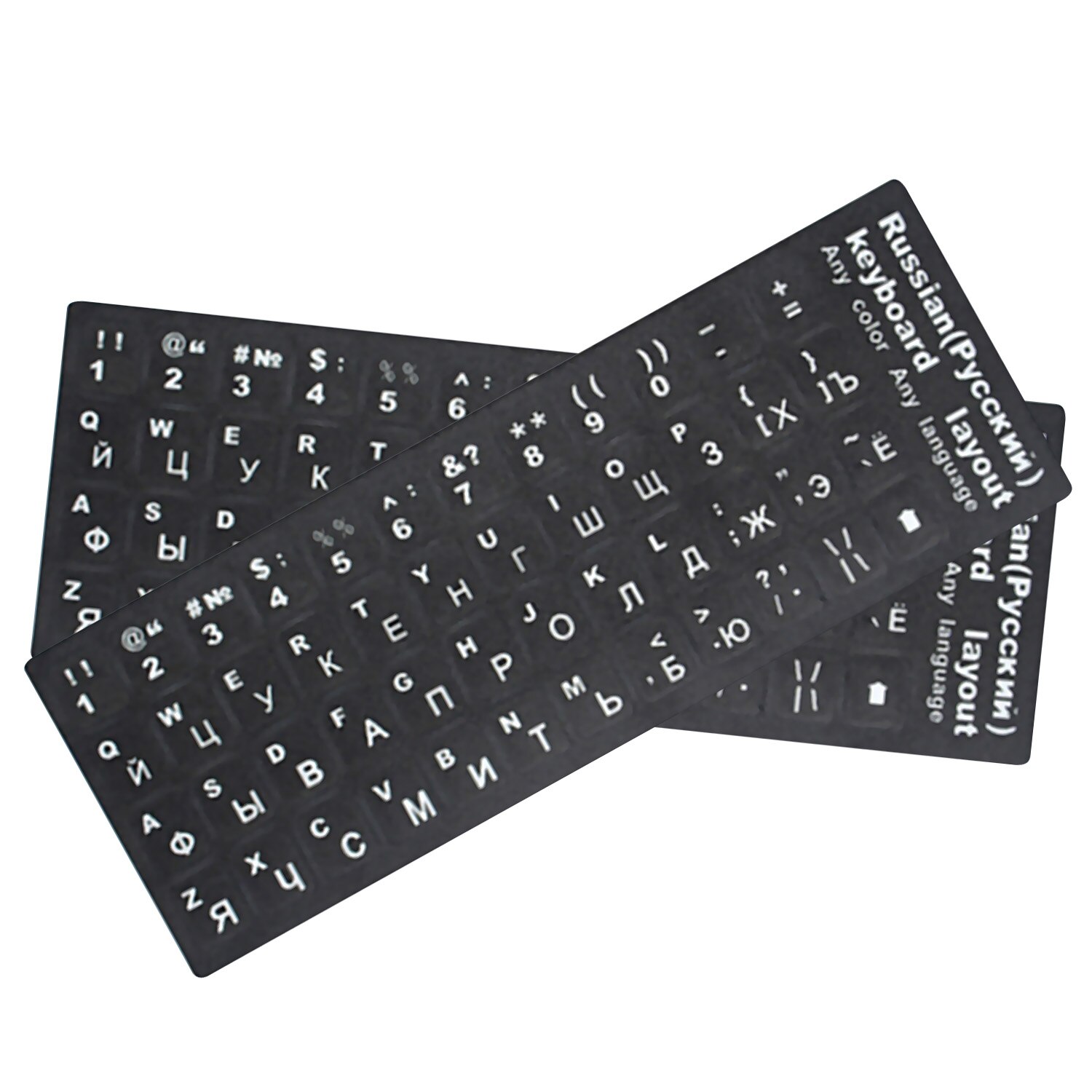 Vokal engelsk russisk tastatur tastatur klistermærke bogstaver erstatning klistermærker til pc bærbar computer notesbog desktop tastaturer