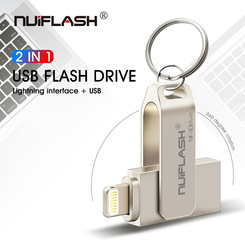 Voor Apple U Disk Voor Mobiele Telefoon Metalen Roterende U Disk Mobiele Telefoon Android Computer Drie-In-een micro High-Speed U-Disk Cust