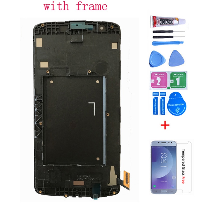 Original Für LG K8 LTE K350 K350N K350E K350DS LCD Display mit Touch Screen Digitizer Montage Mit rahmen