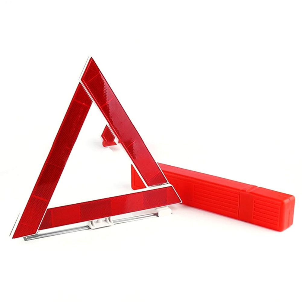 Car Warning Tripod Foldable Standing Red Sign Triangle Reflector Safety Warning Tripod Car Accessories
