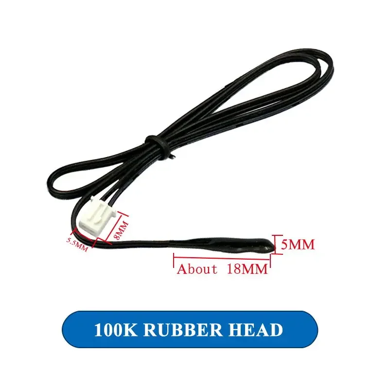 5PCS Klimaanlage Temperatur Sensor 5K 10K 15K 20K 25k 50K Klimaanlage Rohr Sensor gummi Kopf Kupfer Kopf: Himmel Blau