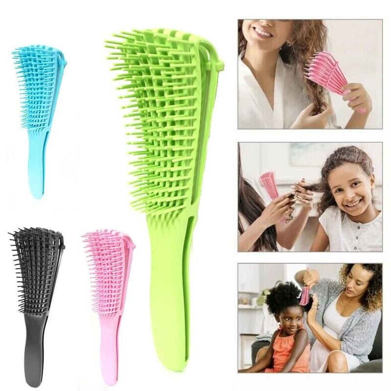 Abody-cepillo de silicona para masaje de cuero cabelludo, cepillo para el pelo con nudo antinudo, tipo pulpo