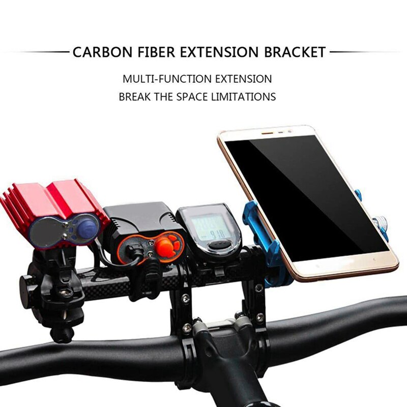 Fiets Stuur Extender, Bike Extension Bar Dubbele Klem Aluminium Houder Beugel Accessoires