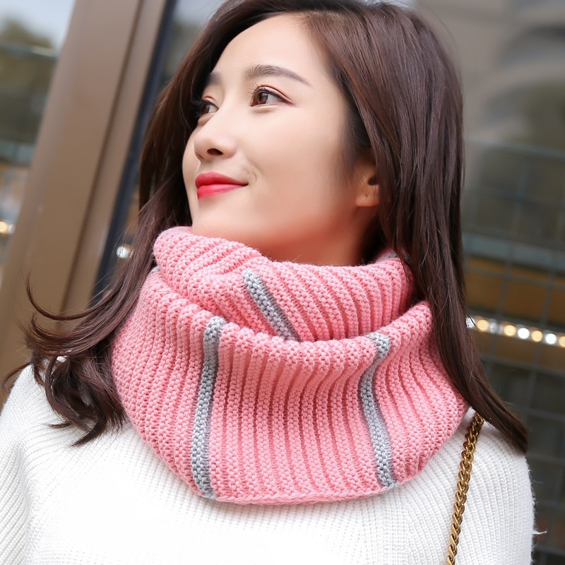 Écharpe Snood en cachemire pour hommes et femmes, écharpe d'hiver, tricoté pour l'infini, anneau rond, couleur unie, pour couple