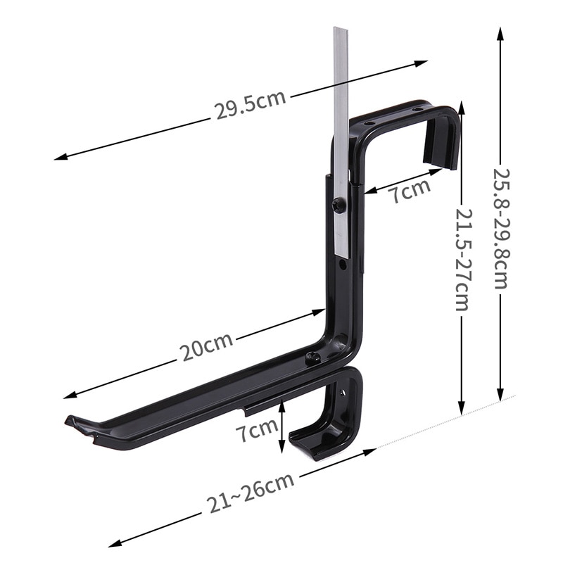 1 Pair Wall Hanging Flower Pot Holder Multifunction Balcony Planter Brackets Stand Fence Rail Plant Bracket For Garden Apartment