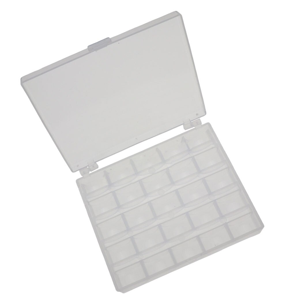 25Pcs Clear Sewing Machine Bobbins Spools Empty Bobbins Spools Plastic Storage Box For Home Sewing Accessories Tools