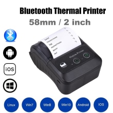 Portable Bluetooth Thermal Receipt Printer 58mm Mini Size To Carry On Works With Android &amp; iOS Handheld Wireless Thermal Printer