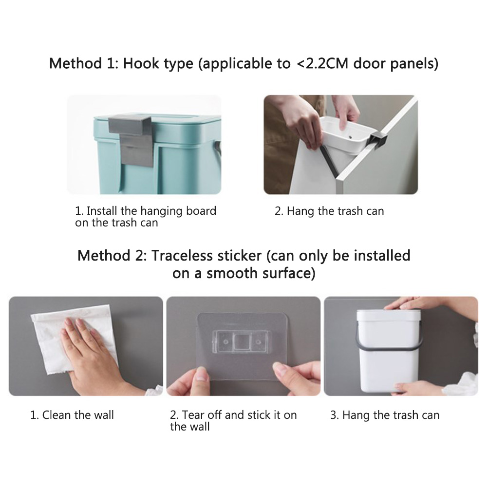 Keittiön jäteastia pieni keittiön kompostiastia 3l keittiön jäteastia kotitalouksien työtasosäiliö kannella roskakompostorille