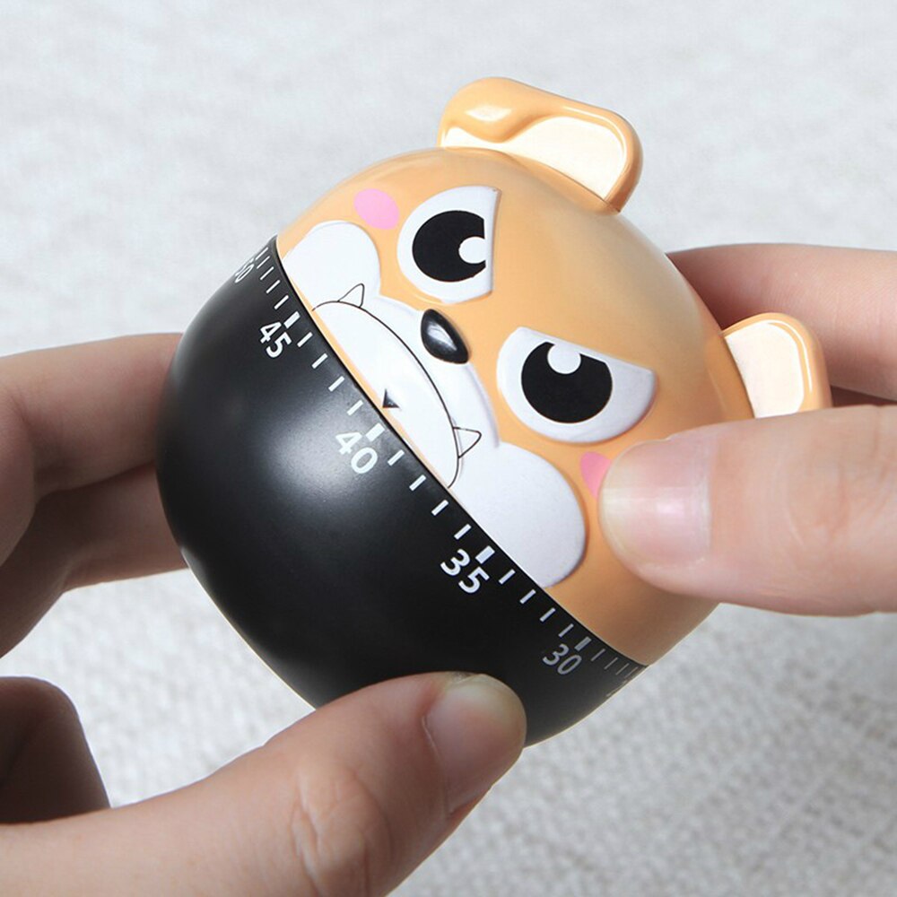 1PC Funny Lovely Animal Dog Timer Cartoon Kitchen Mechanical Clock Set Time Reminders Countdown Cooking Tools Supplies