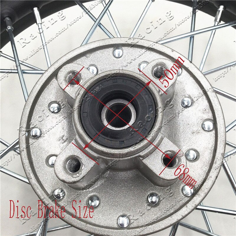 Cercle de jante en fer de moto 1.85-12 pouces pour moto hors route, 80 / 100-12 pouces