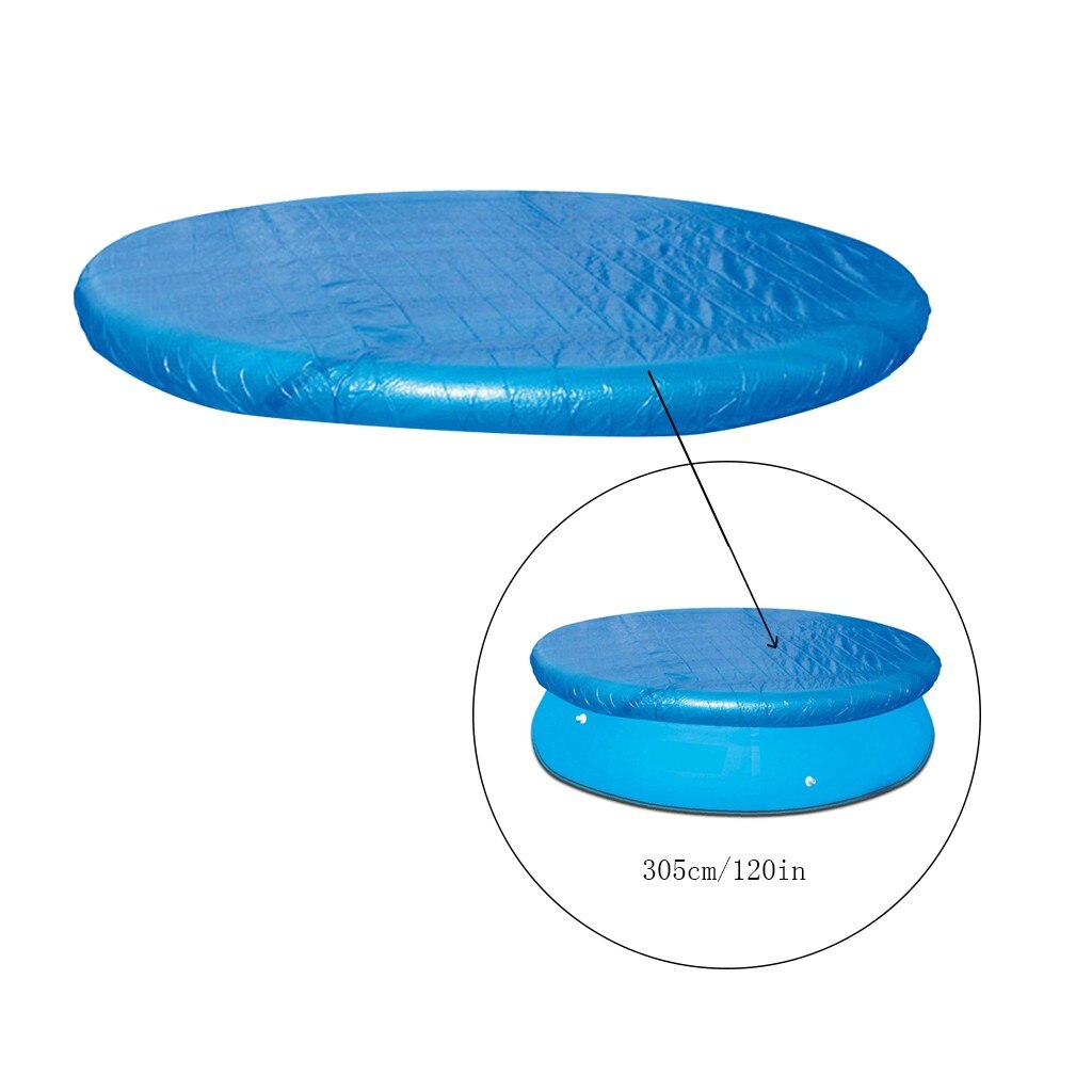 Tela de cobertura para piscina de gran tamaño, herramientas de limpieza, pañal con cubierta para polvo, lona tejida PE redonda para jardín al aire libre: B