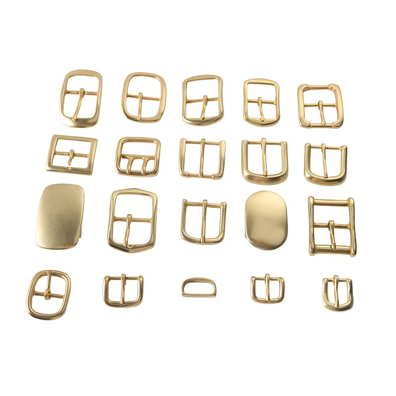 WUTA Solid Brass Belt Buckle Pure Copper Women Men&#39;s Pin Buckle Manual DIY Leather Craft Hardware-Various Size