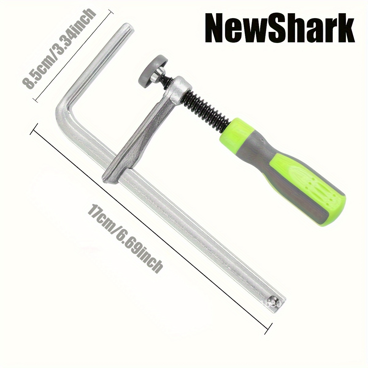 Kopplingsliknande stångklämmor  - 12 in 600 lb -  träbearbetningsklämmor med ergonomiskt handtag, slitstarka gjutjärnskäftar och tandad skena för bil