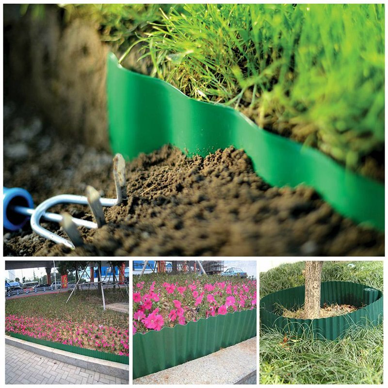 Plastic Garden Grass Lawn Edge Edging Border Fence Wall Driveway Roll Path Guardrail