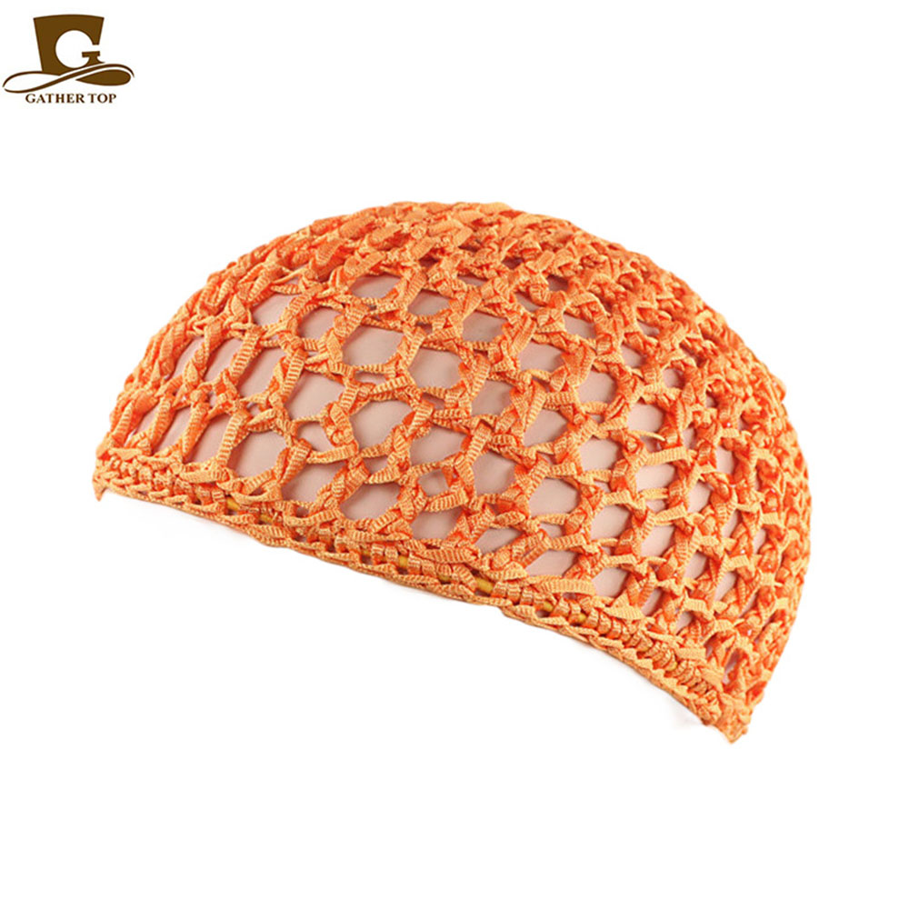 Chapeau de nuit pour femmes, bonnet de nuit, couleur unie, filet, , lot de 10 pièces
