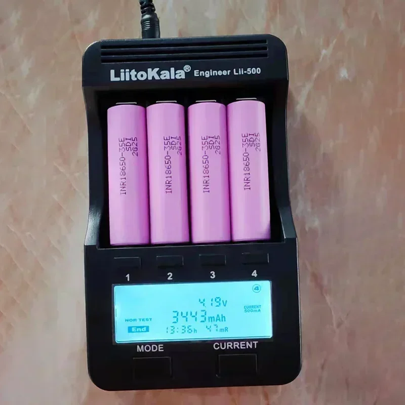 1-10 actual capacity original power 18650 lithium battery 35E 3500mAh 3.7V 25A high power inr18650 electric tools