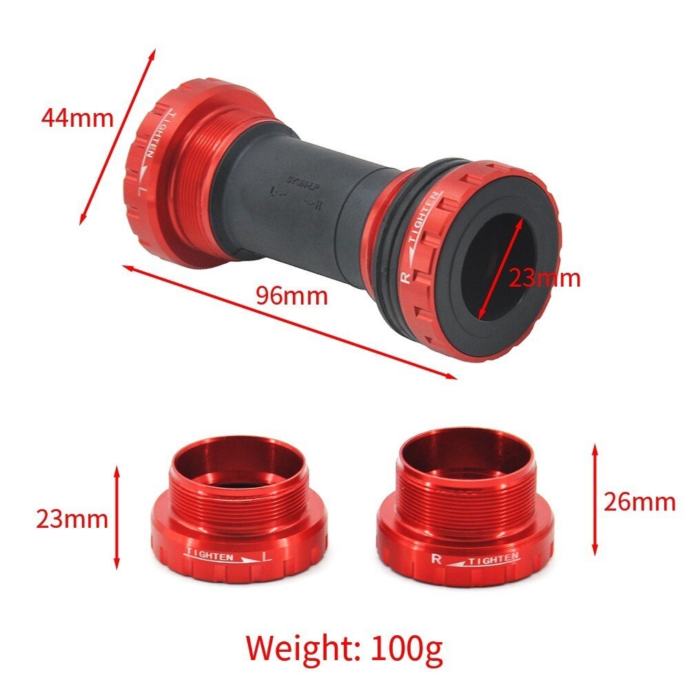 MOTSUV Tretlager 68/73mm Fahrrad Achse MTB Road Radfahren Tretlager Wasserdicht CNC Aluminium Legierung BB Kurbel set Achse Teile