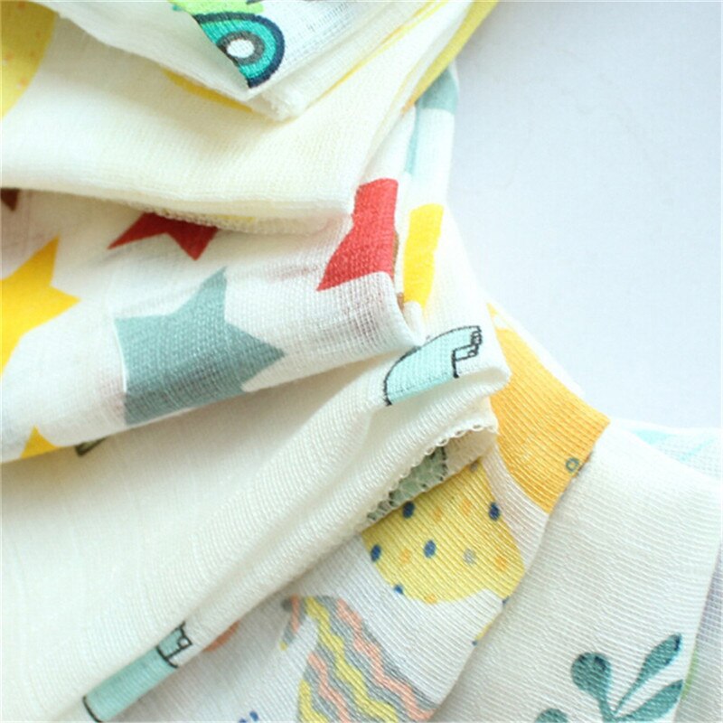 Baby Towel 2pcs 100% Cotton 30*30cm Muslin Towel Handkerchiefs Two Layers Wipe Towel