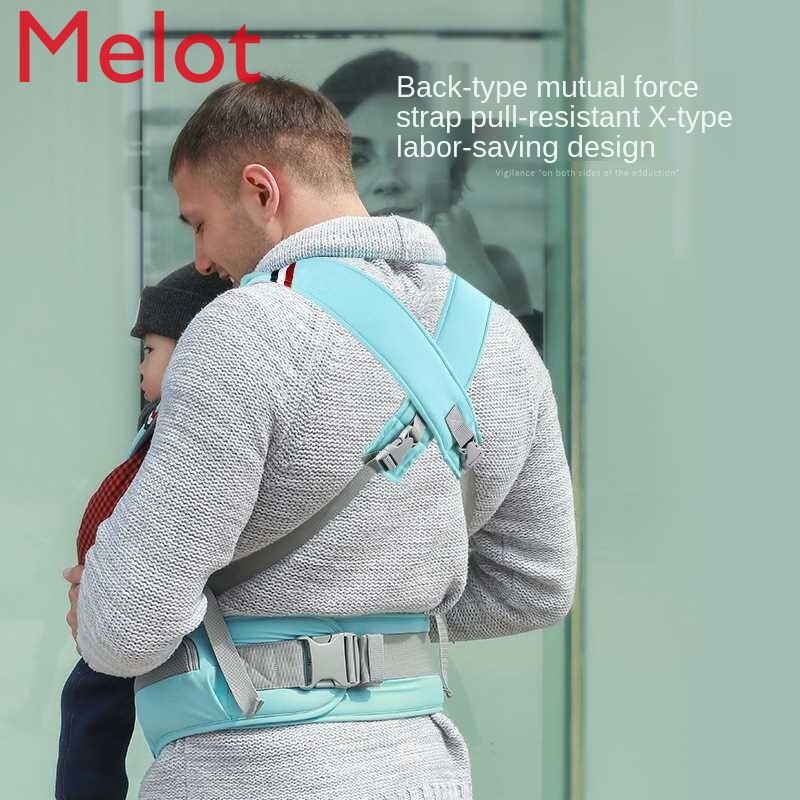 Porte-bébé multifonctionnel de luxe à la , casquette coupe-vent respirante, tabouret croisé à l'arrière pour bébé avec rangement