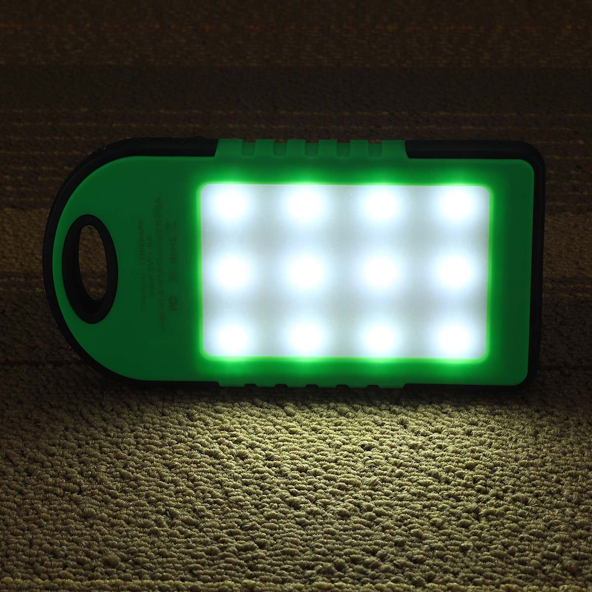 Portable Solar Power Bank Battery Solar Panel Dual USB SOS LED Light Solar Battery Cell Phone Charger 12000mAh Waterproof