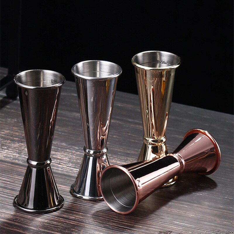 Stainless Steel Double-head Measuring Cup Pouring Measure for Home Hotel Bar Supplies