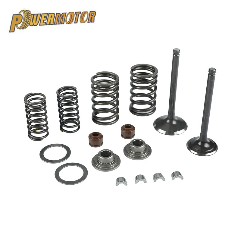 Motorcycle Intake Engines Valve comp Springs Cotter Seal Assy For Lifan 125 140 150cc Horizontal Dirt Pit Bike ATV Quad
