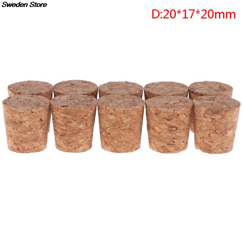 10pcs Wood Wine Glass Bottle Stopper Kettle Pudding Container Cork Cap Burette Buret Tube Lid: D