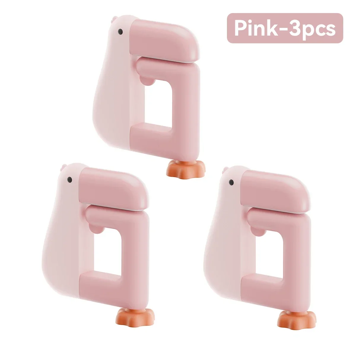 1/5pc háčiky thinking duck na stôl, prenosné, dierovacie, bez dierovača, háčik na batoh, multifunkčný bočný držiak, háčik na kabelku, domáci, študentský a kancelársky: Ružová