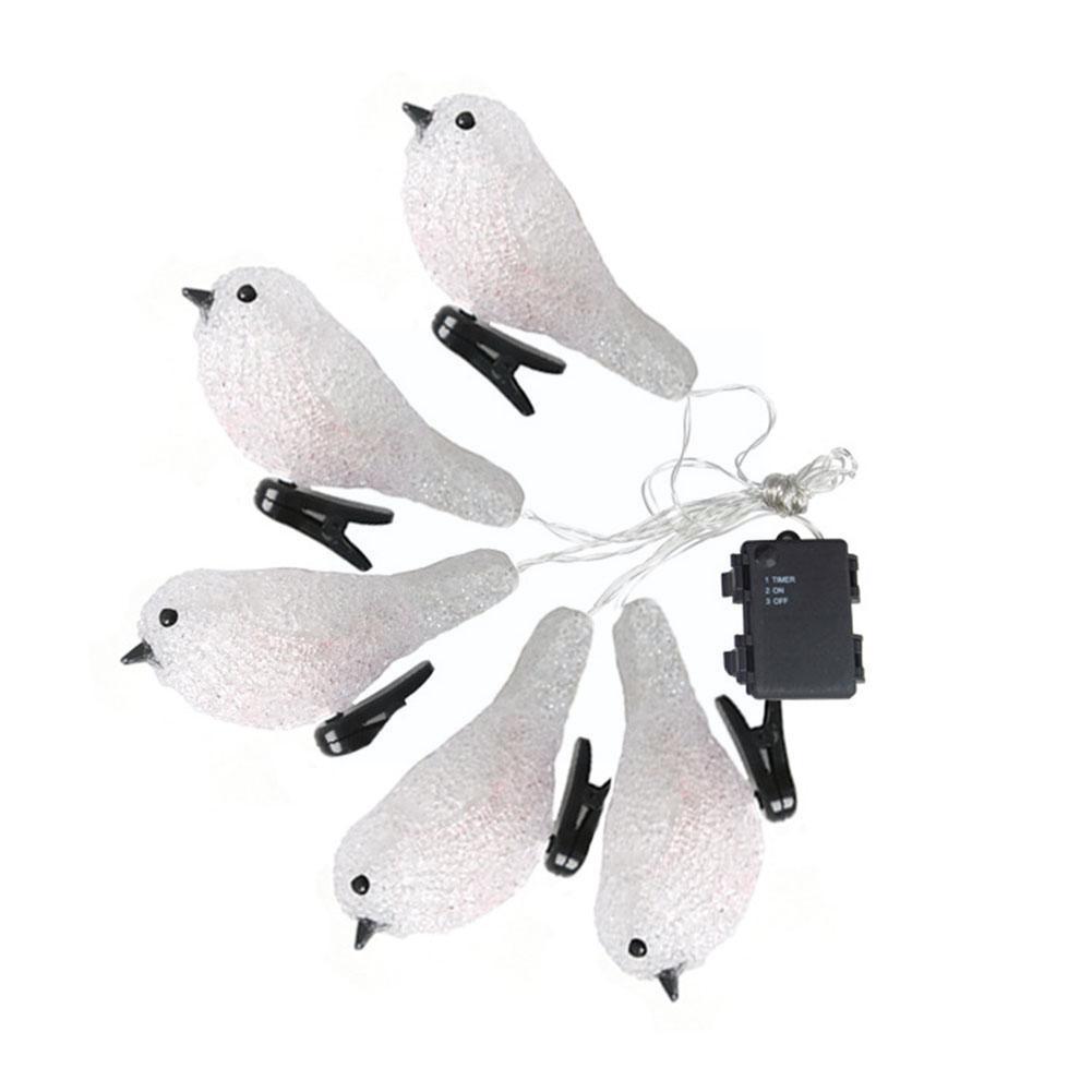 Bird Led String Light Robin Acrylic Mockingbird Solar Garland Led String Usb Battery Fairy Decoration Clip Lights With Powe W3d8