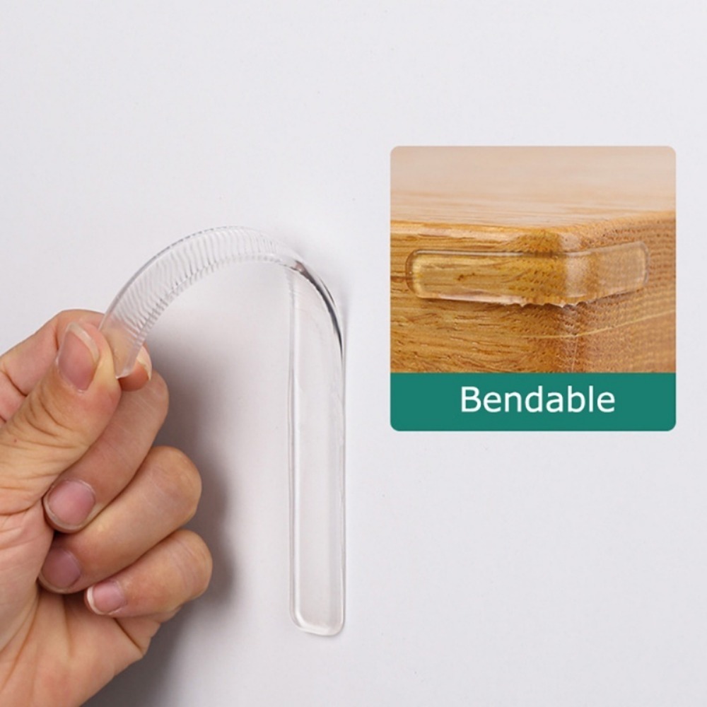 Almohadillas autoadhesivas de silicona para muebles, almohadillas para parachoques de cuna, tira anticolisión para refrigerador, Protector de pared, Tope de puerta, silenciador