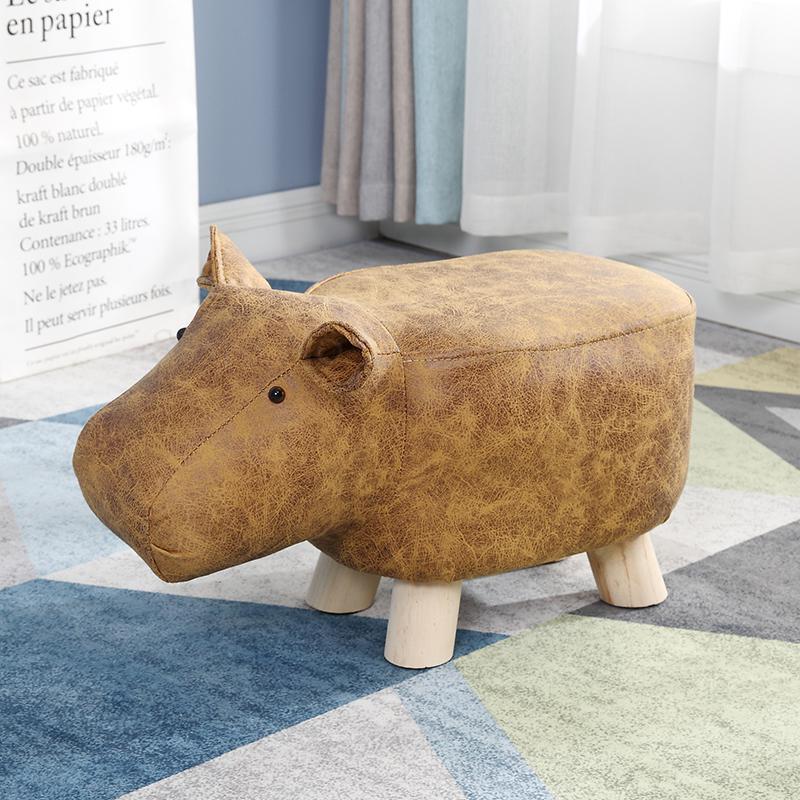 Animal shoe changing stool solid wood baby cute cartoon sofa chair elephant child small bench: Boom Clap 9