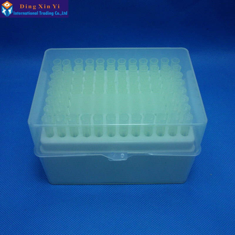 Plastic Pipet doos 96 vents doos + 96 stks 200ul gele pipet tips